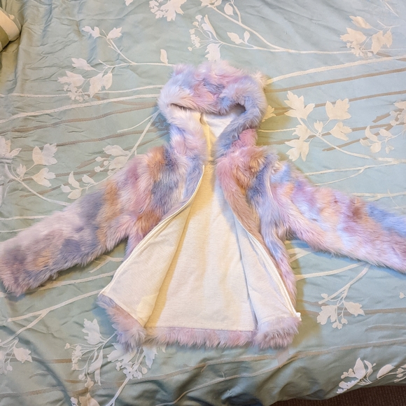 Girls Plush Zip Up Jacket size 6 - Picture 2 of 5